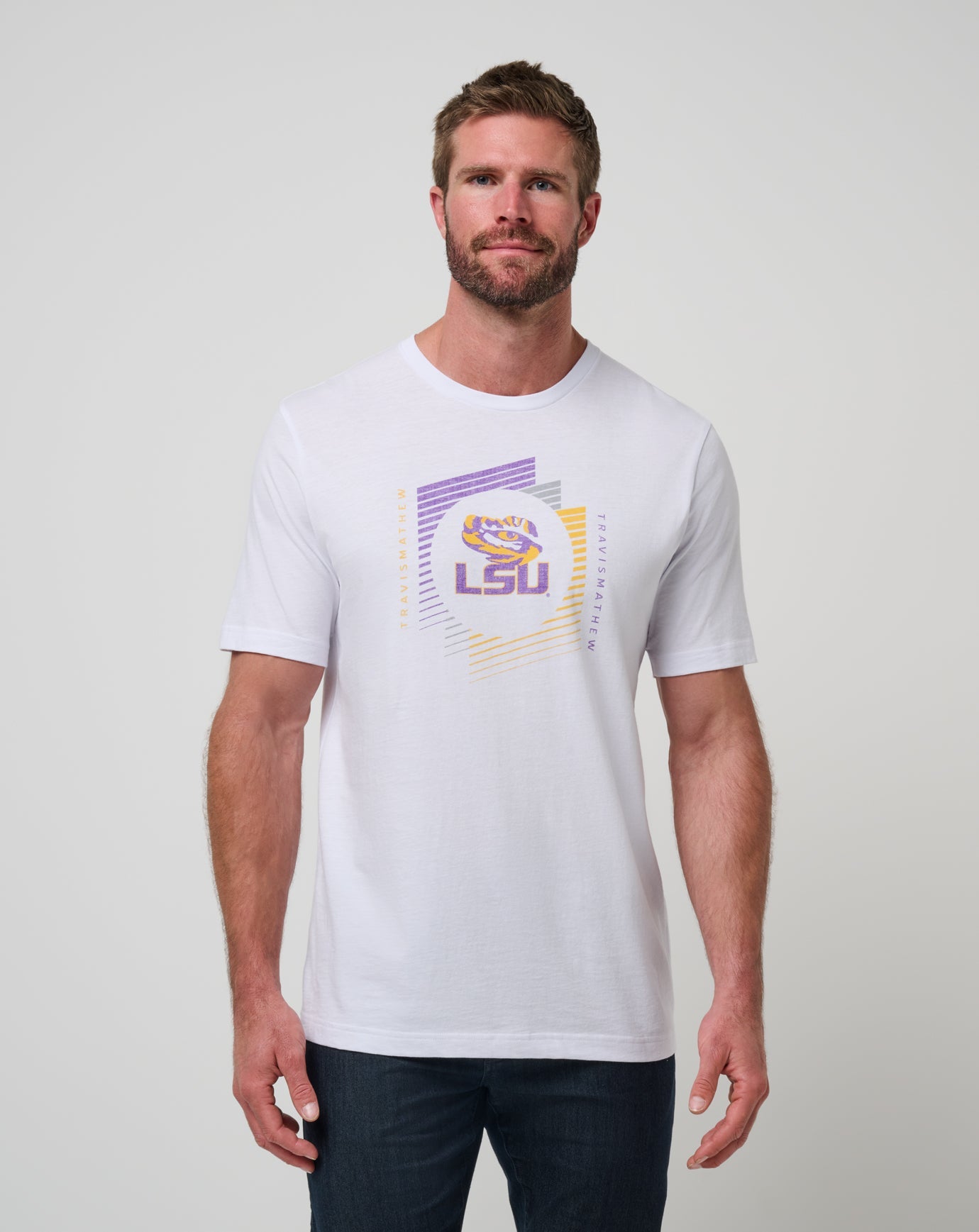 White Travis Mathew LSU Underdogs Tee