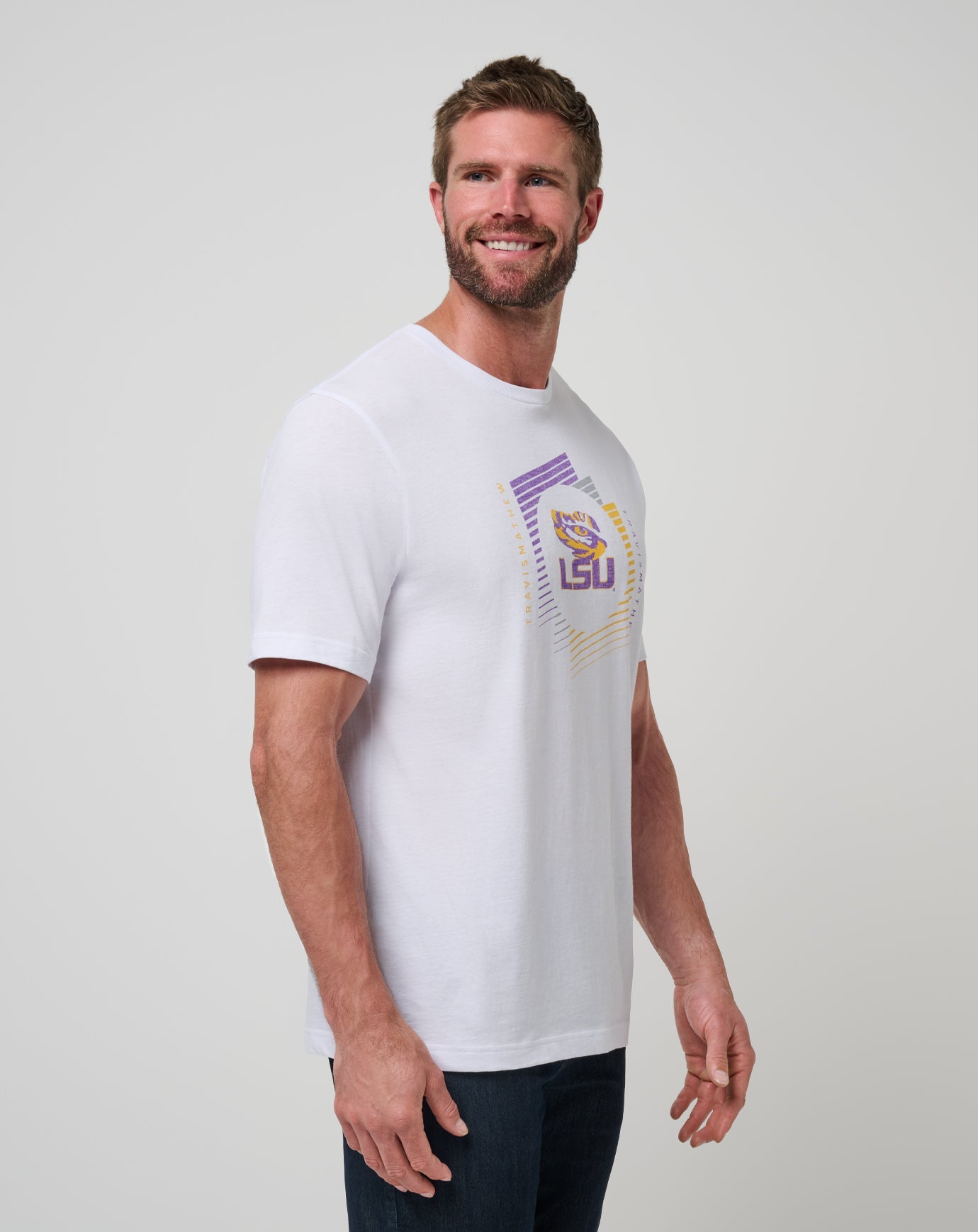 White Travis Mathew LSU Underdogs Tee