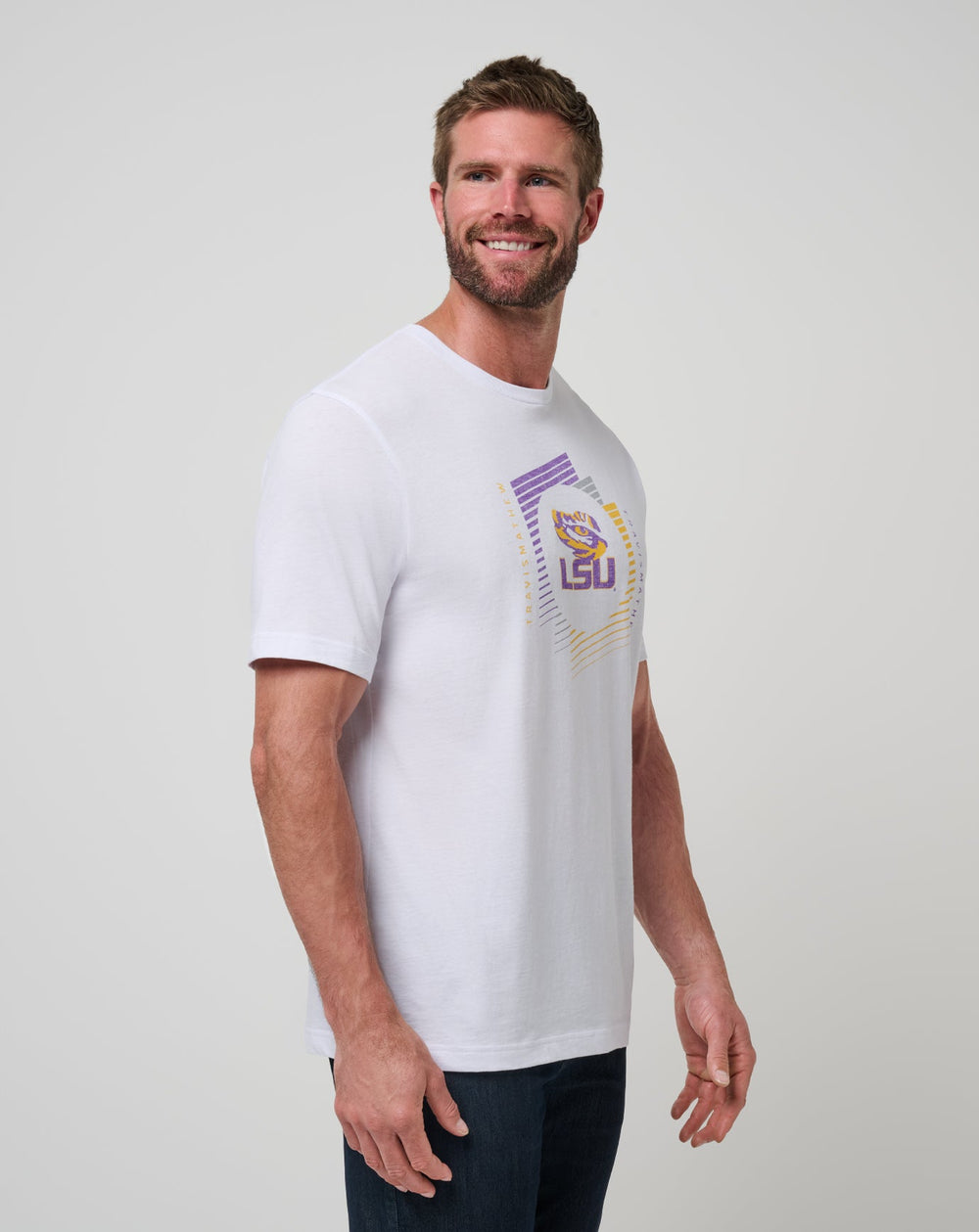 White Travis Mathew LSU Underdogs Tee
