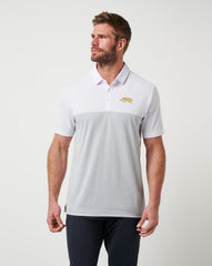 White/Heather Grey Travis Mathew LSU Drop Back Polo