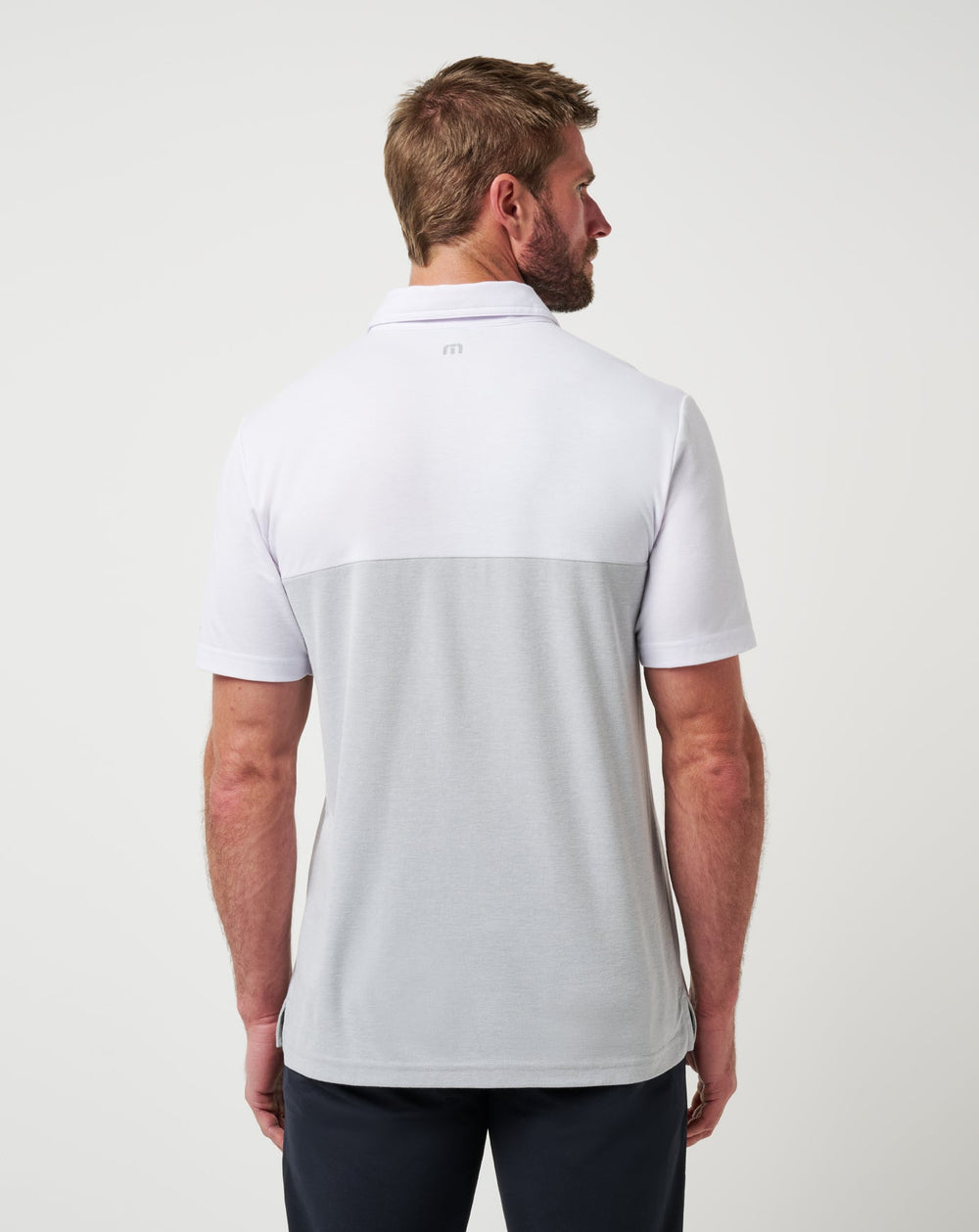 White/Heather Grey Travis Mathew LSU Drop Back Polo