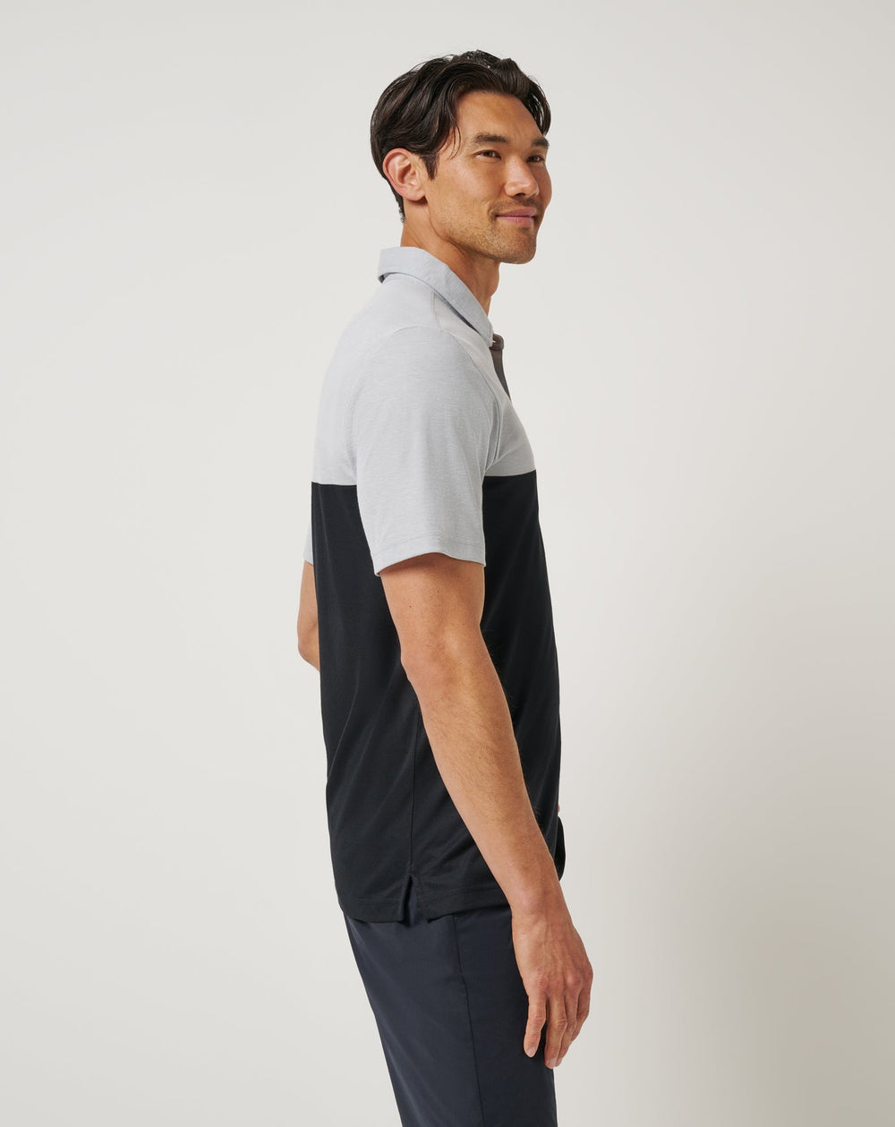 Heather Grey/Black Travis Mathew LSU Drop Back Polo