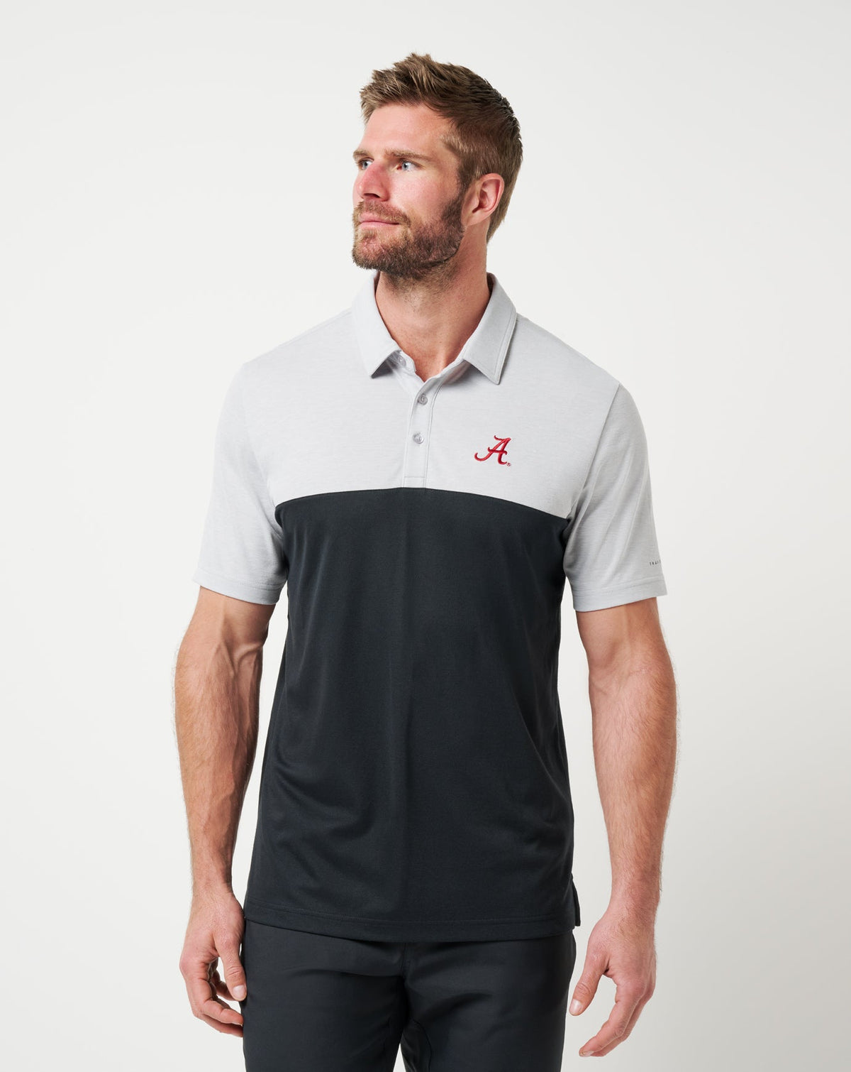 Heather Grey/Black Travis Mathew Alabama Drop Back Polo
