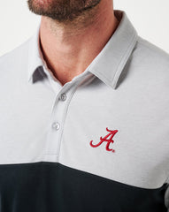 Heather Grey/Black Travis Mathew Alabama Drop Back Polo