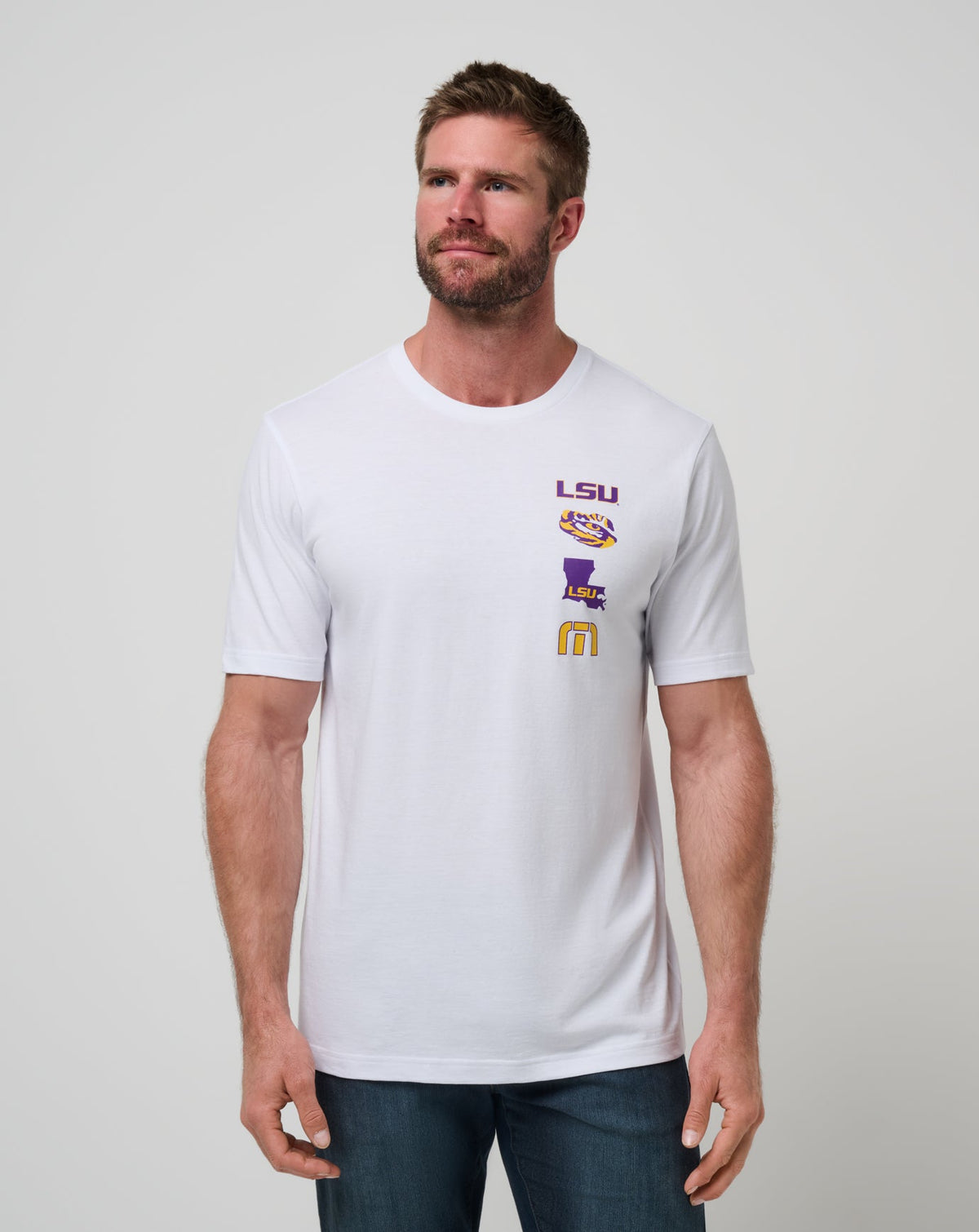 White Travis Mathew LSU Playoffs 2.0 Tee