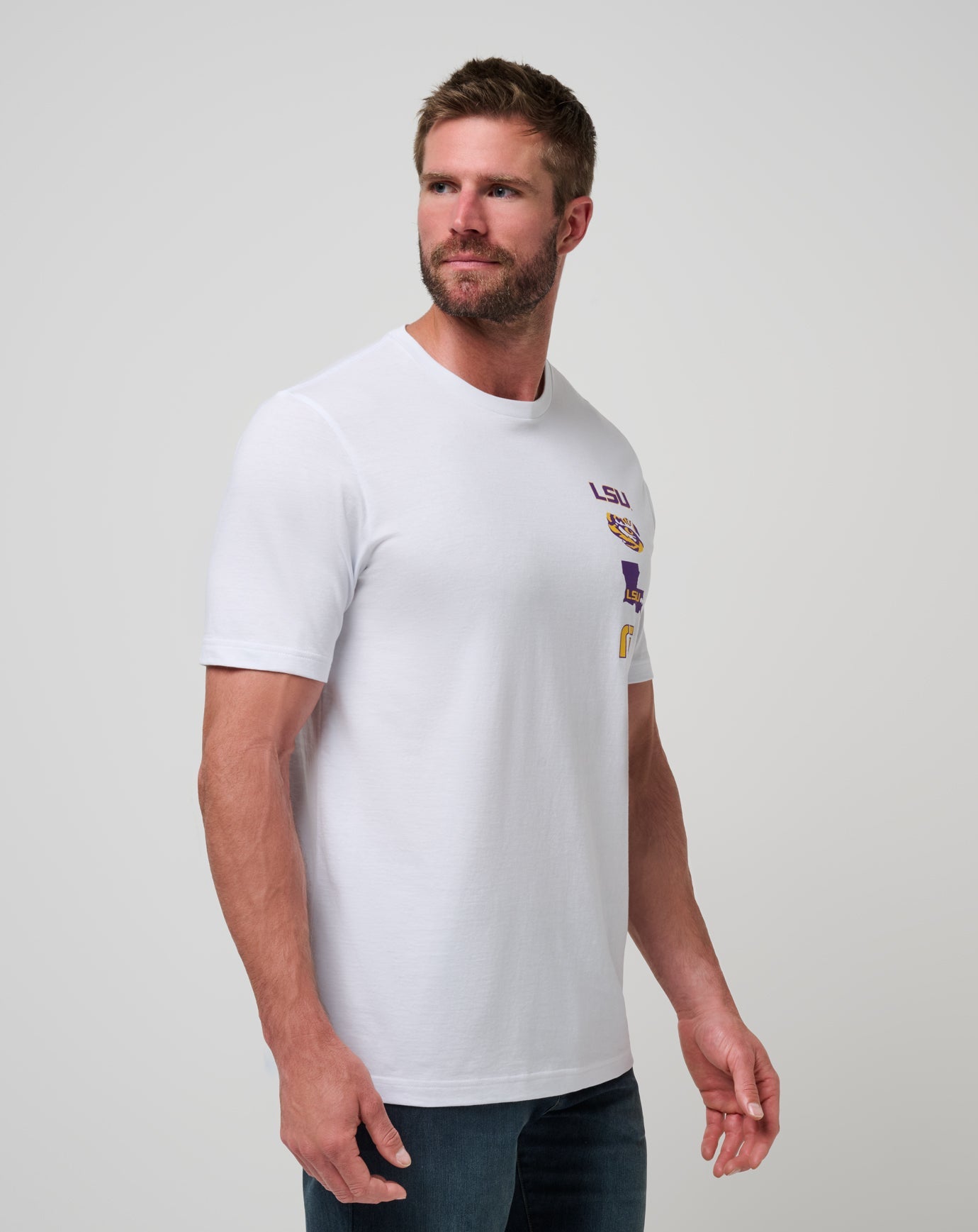 White Travis Mathew LSU Playoffs 2.0 Tee
