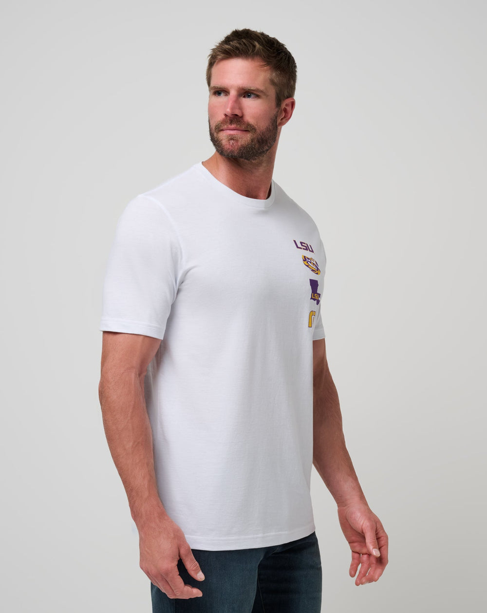 White Travis Mathew LSU Playoffs 2.0 Tee