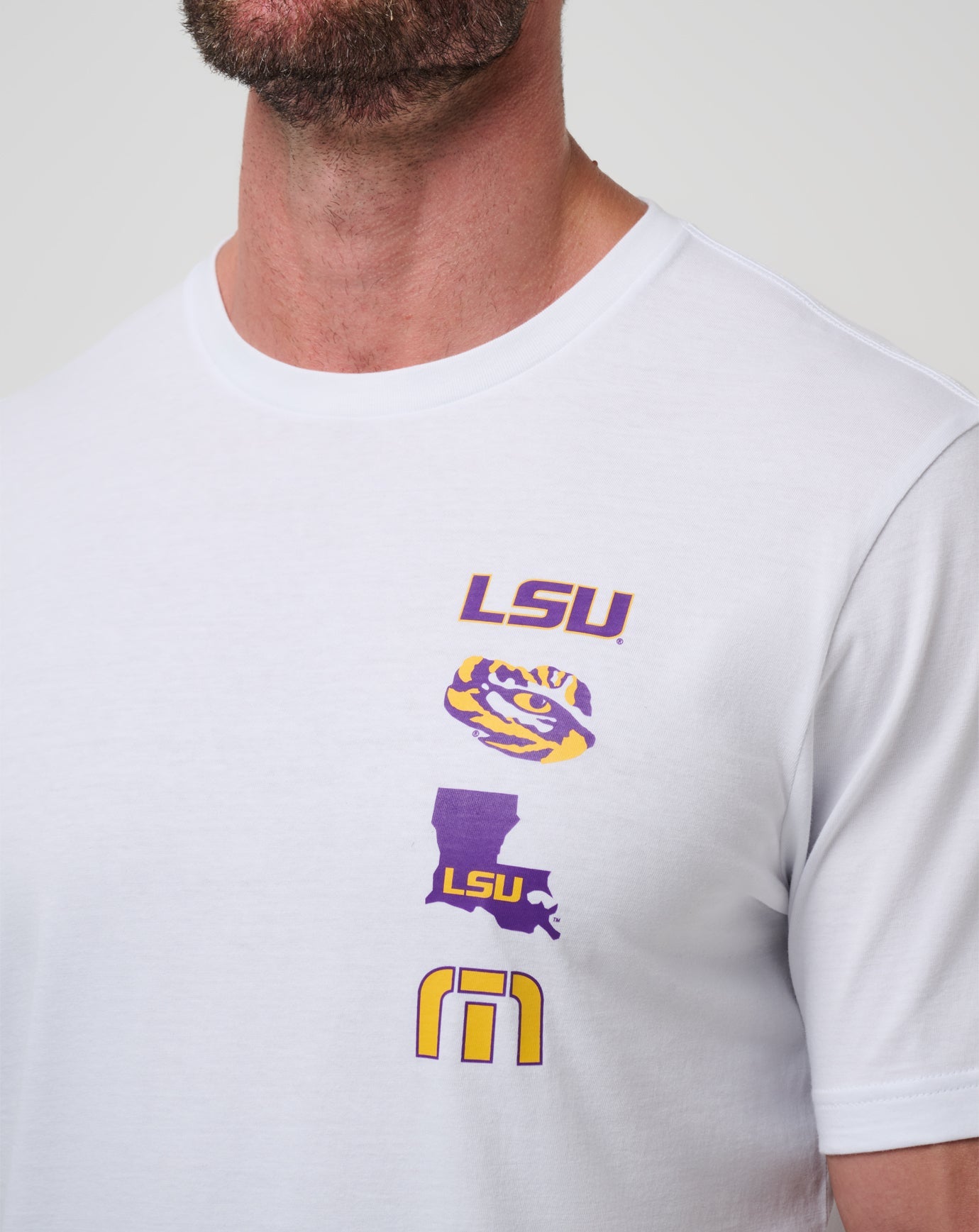 White Travis Mathew LSU Playoffs 2.0 Tee