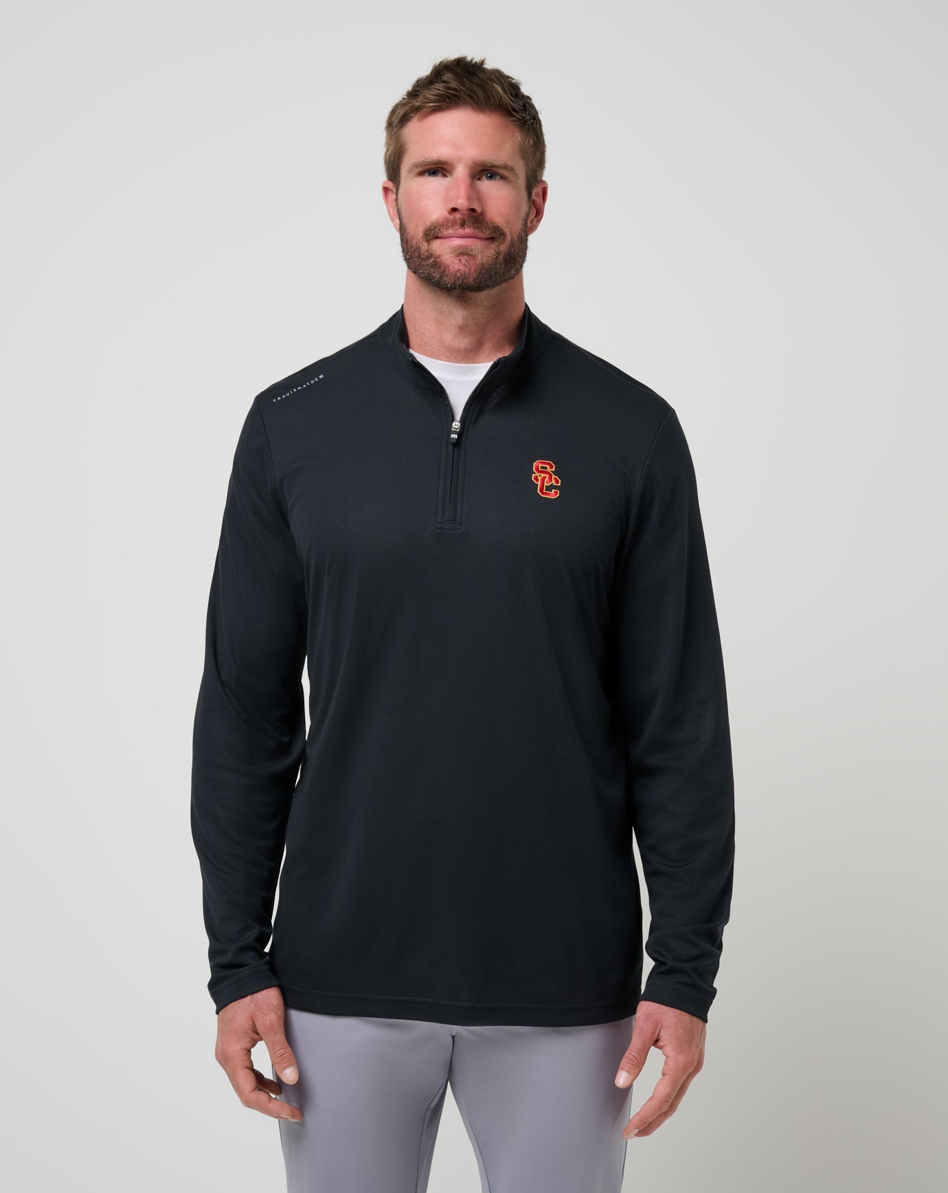 Black Travis Mathew USC Time To Tailgate Quarter Zip