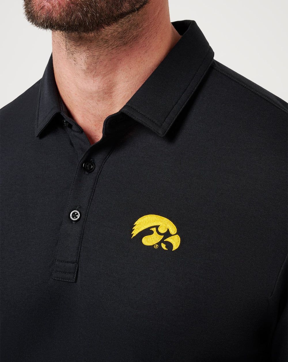 Black Travis Mathew Iowa School Pride Polo