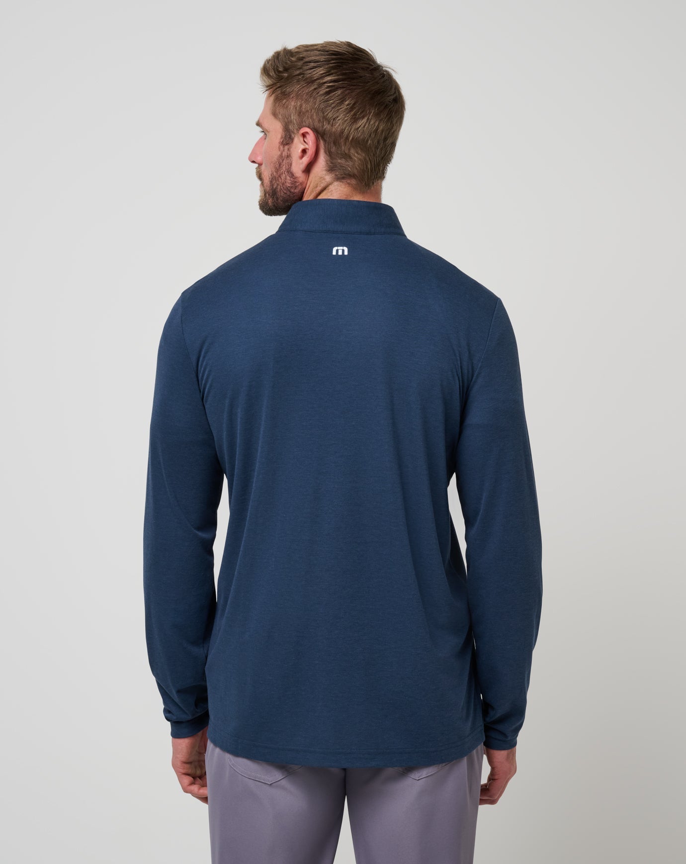 Navy Travis Mathew Michigan Time To Tailgate Quarter Zip