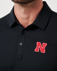 Black Travis Mathew Nebraska School Pride Polo