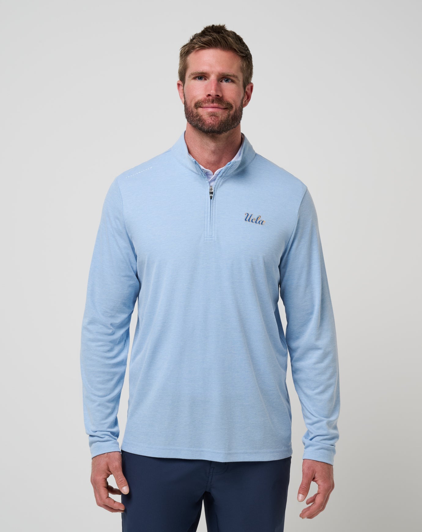 Heather Blue Travis Mathew UCLA Time To Tailgate Quarter Zip