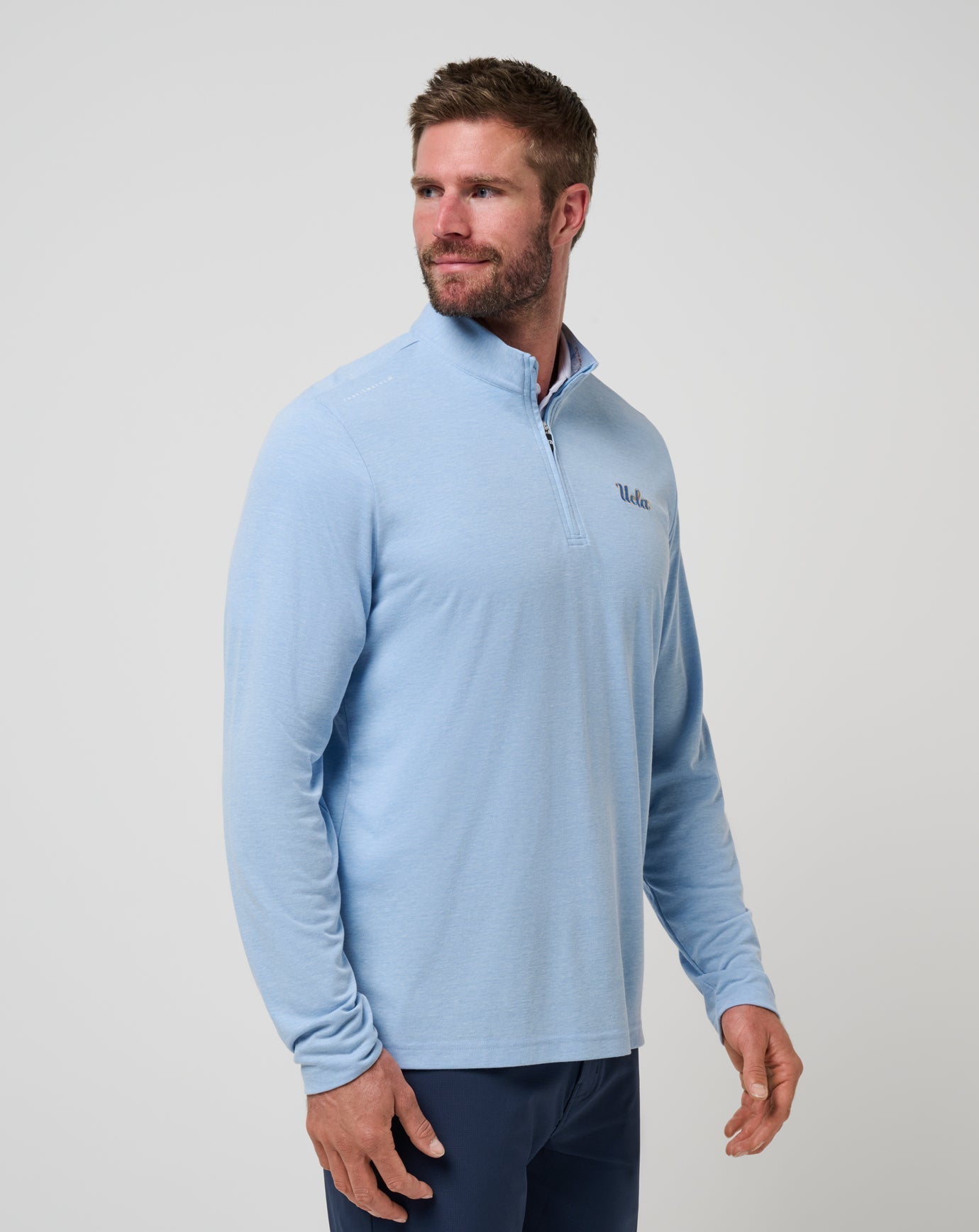 Heather Blue Travis Mathew UCLA Time To Tailgate Quarter Zip