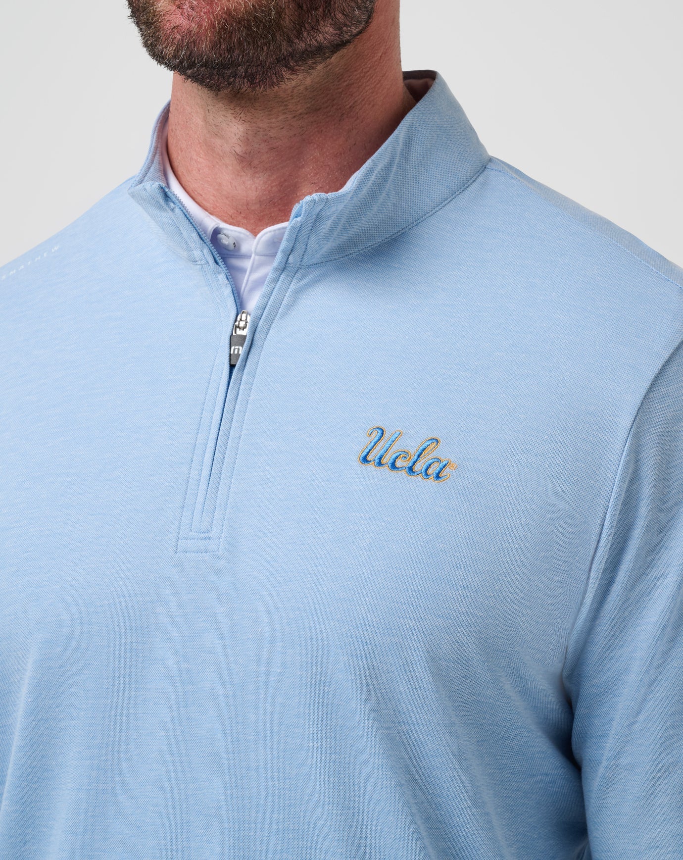 Heather Blue Travis Mathew UCLA Time To Tailgate Quarter Zip