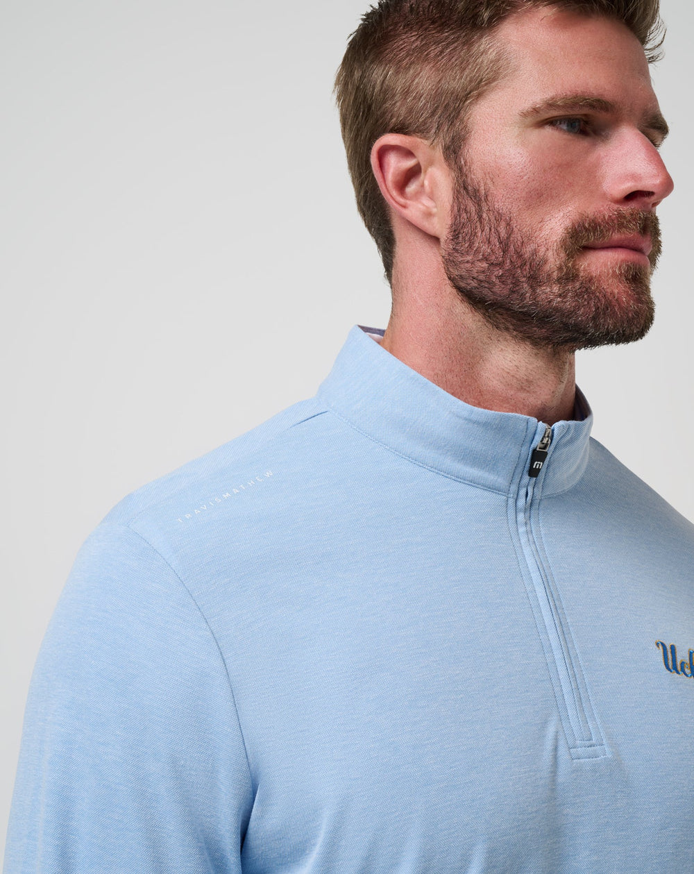 Heather Blue Travis Mathew UCLA Time To Tailgate Quarter Zip