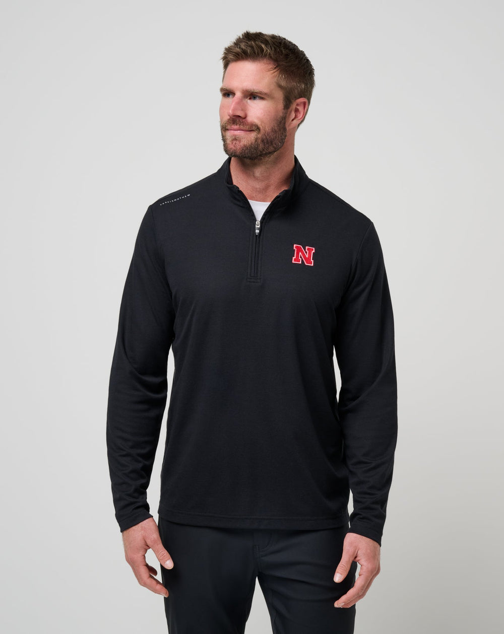 Black Travis Mathew Nebraska Time To Tailgate Quarter Zip