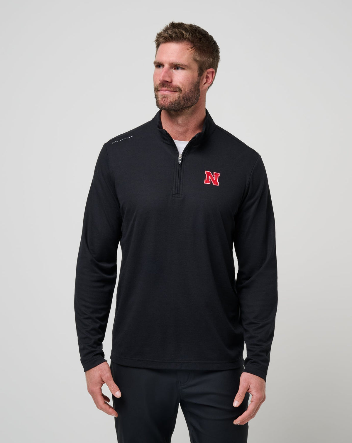 Black Travis Mathew Nebraska Time To Tailgate Quarter Zip