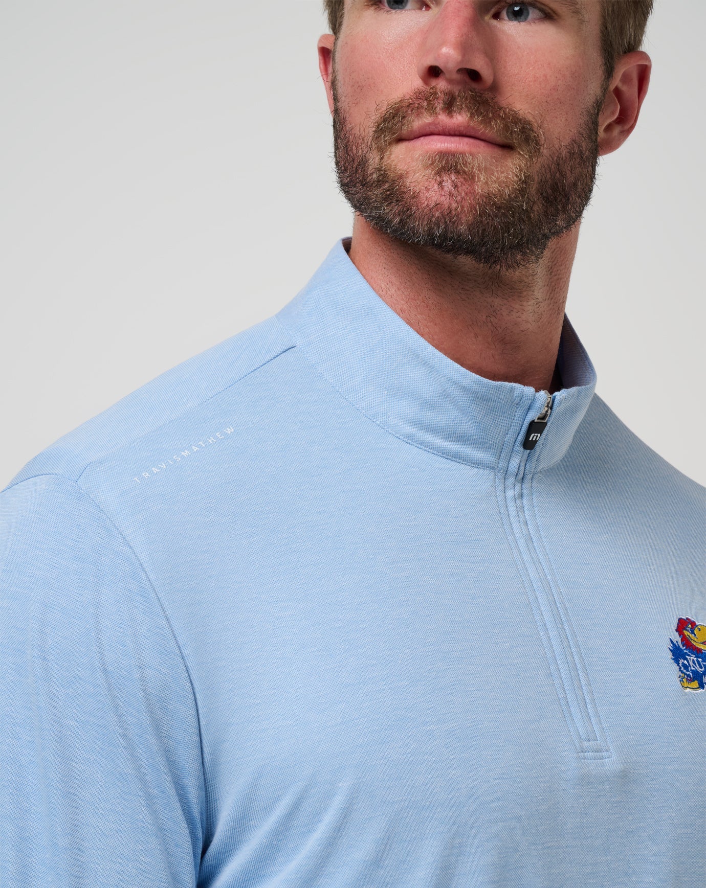 Heather Blue Travis Mathew Kansas Time To Tailgate Quarter Zip