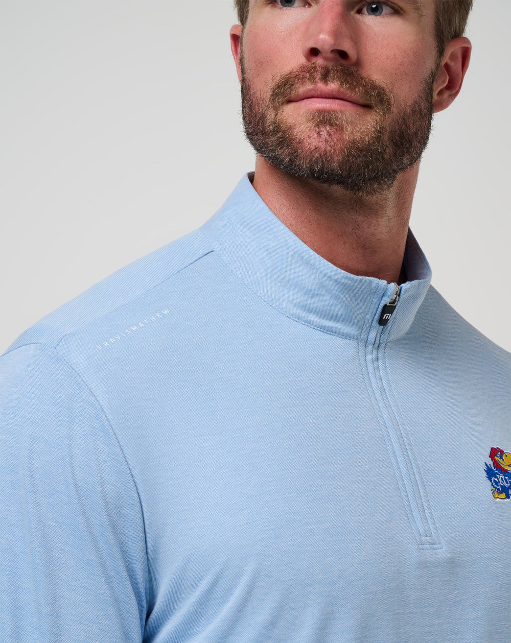 Heather Blue Travis Mathew Kansas Time To Tailgate Quarter Zip