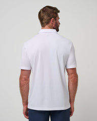 White/Blue Travis Mathew Kansas Top Recruit Polo
