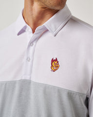 White/Heather Grey Travis Mathew ASU Drop Back Polo