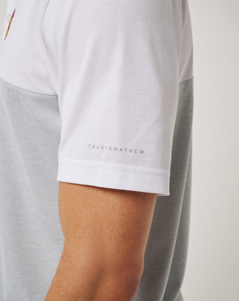 White/Heather Grey Travis Mathew ASU Drop Back Polo