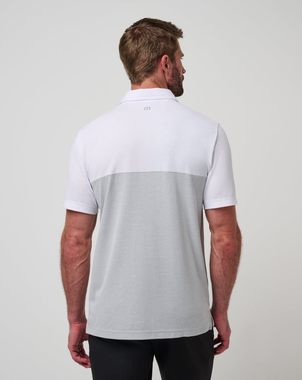 White/Heather Grey Travis Mathew Kansas Drop Back Polo