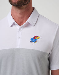 White/Heather Grey Travis Mathew Kansas Drop Back Polo