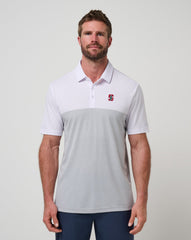 White/Heather Grey Travis Mathew Stanford Drop Back Polo