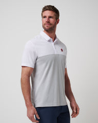 White/Heather Grey Travis Mathew Stanford Drop Back Polo