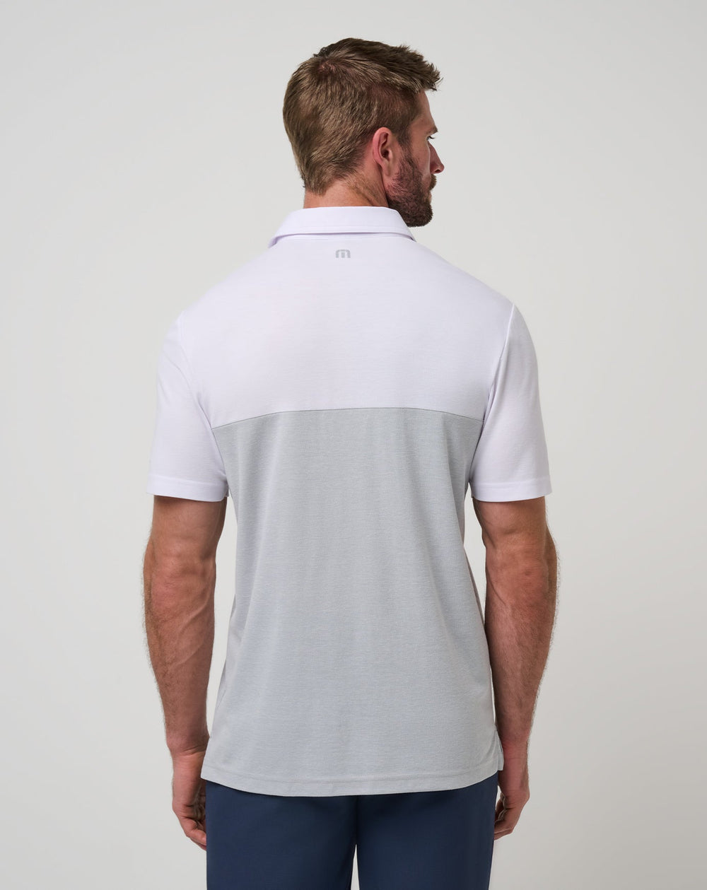 White/Heather Grey Travis Mathew Stanford Drop Back Polo
