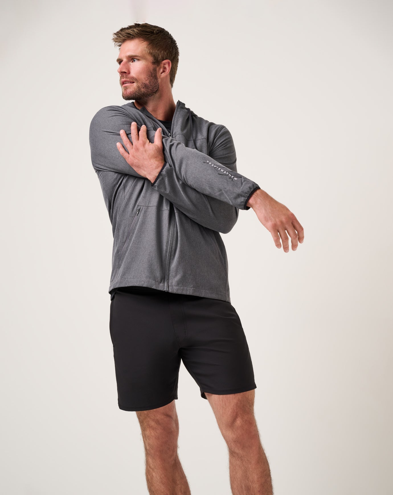 Heather Dark Grey Travis Mathew Court Control Hoodie