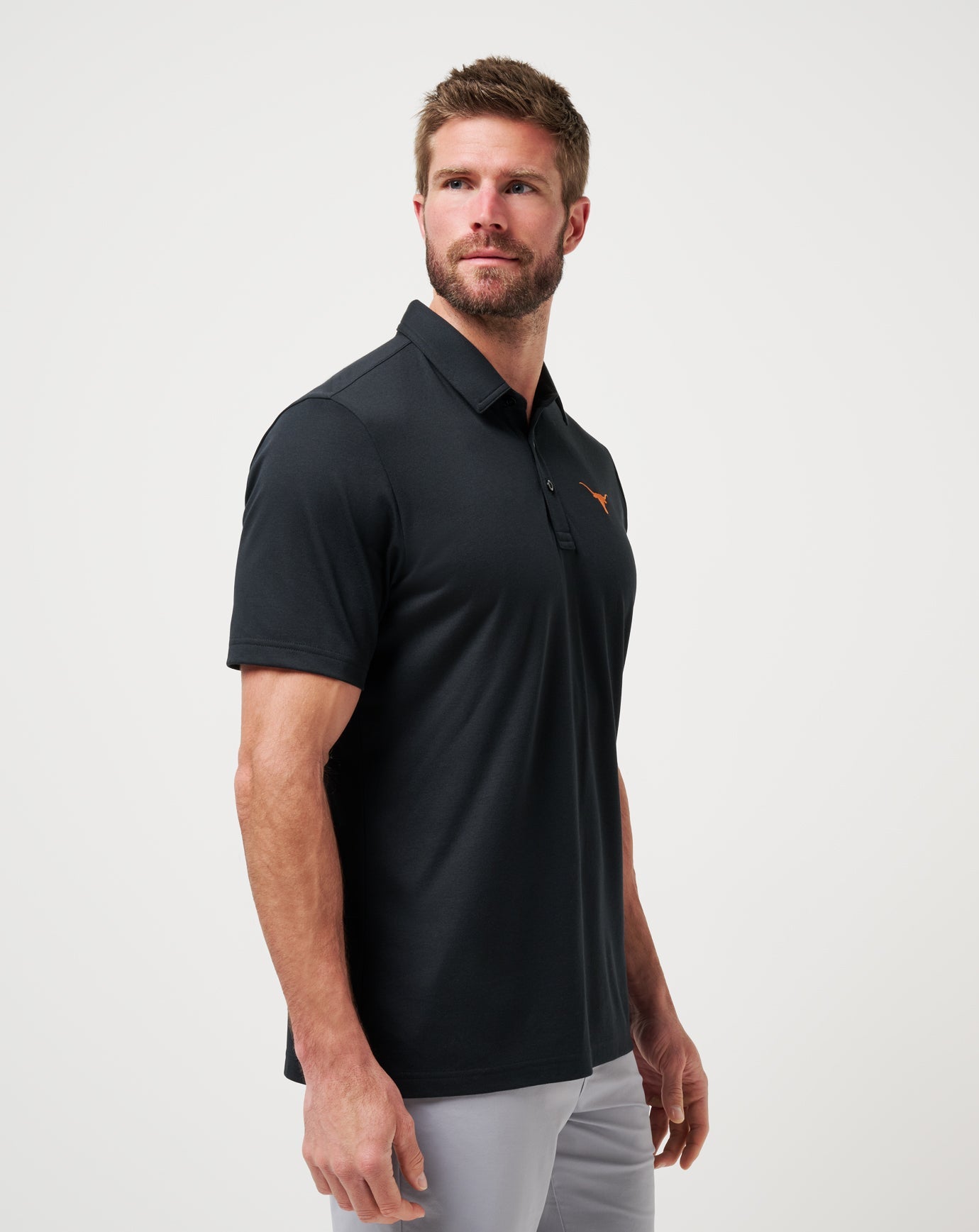 Black Travis Mathew UT Austin School Pride Polo