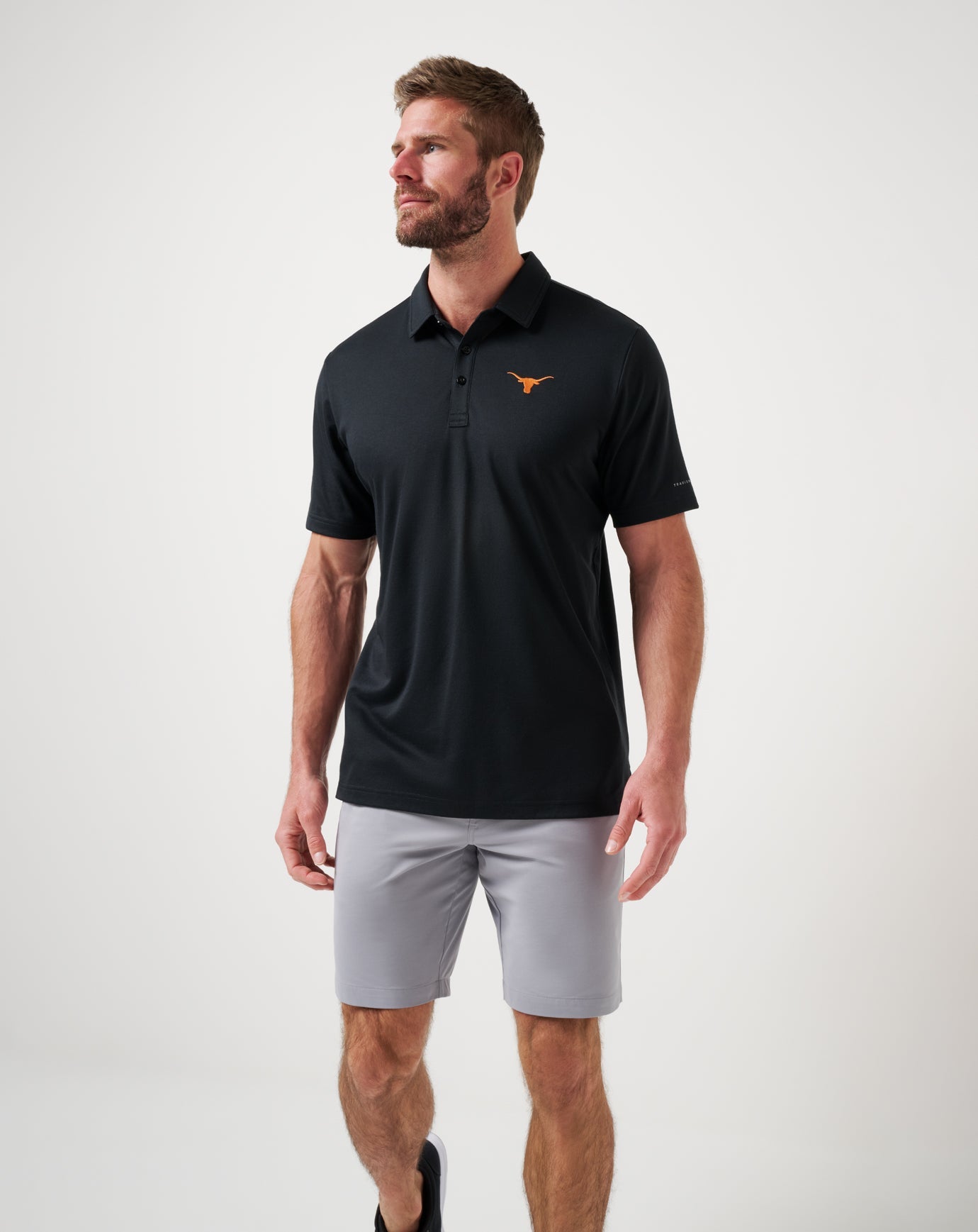 Black Travis Mathew UT Austin School Pride Polo
