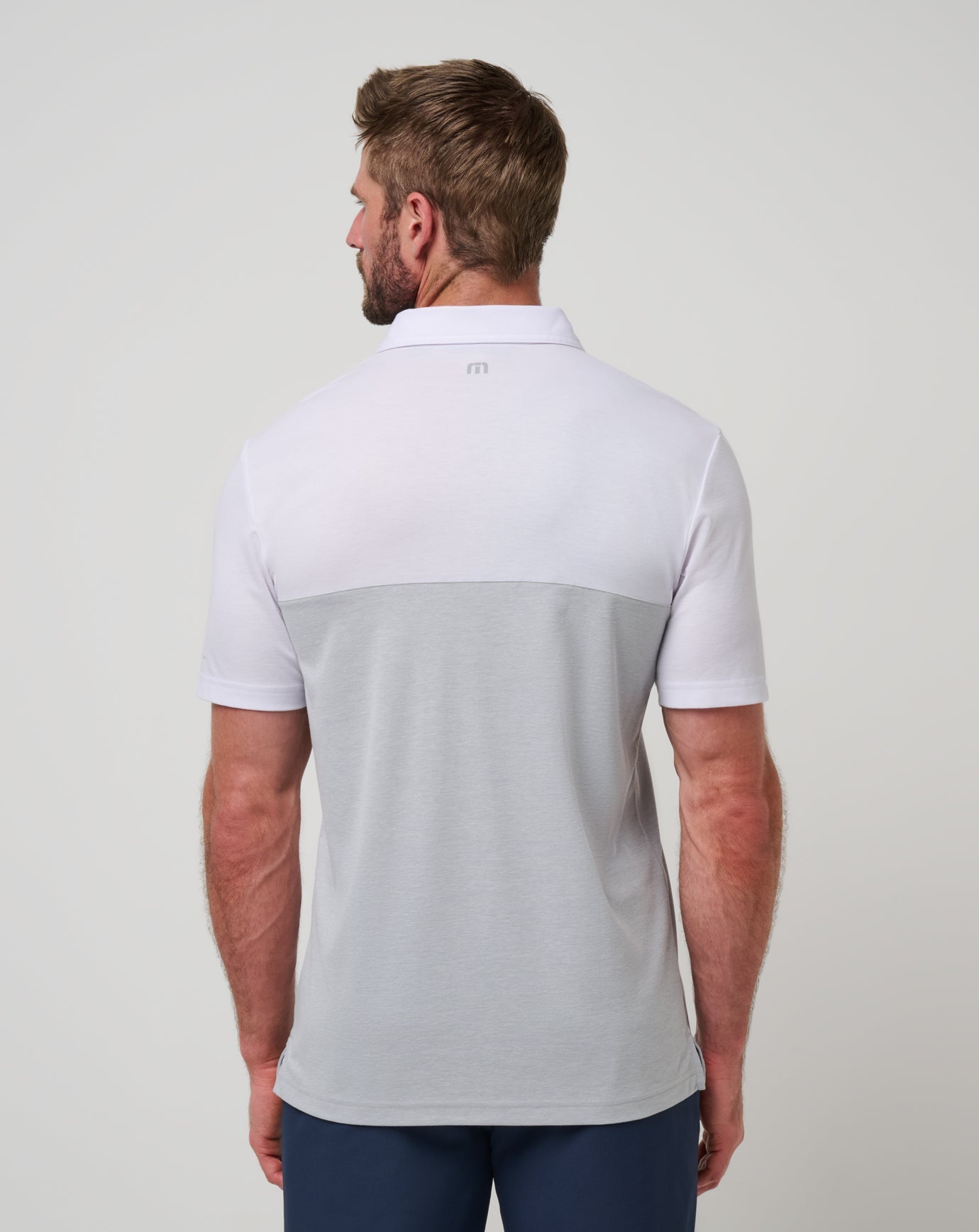 White/Heather Grey Travis Mathew Florida Drop Back Polo