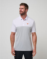 White/Heather Grey Travis Mathew UT Austin Drop Back Polo