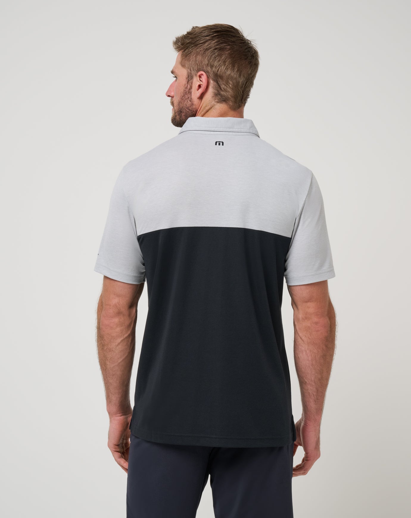 Heather Grey/Black Travis Mathew Utah Drop Back Polo