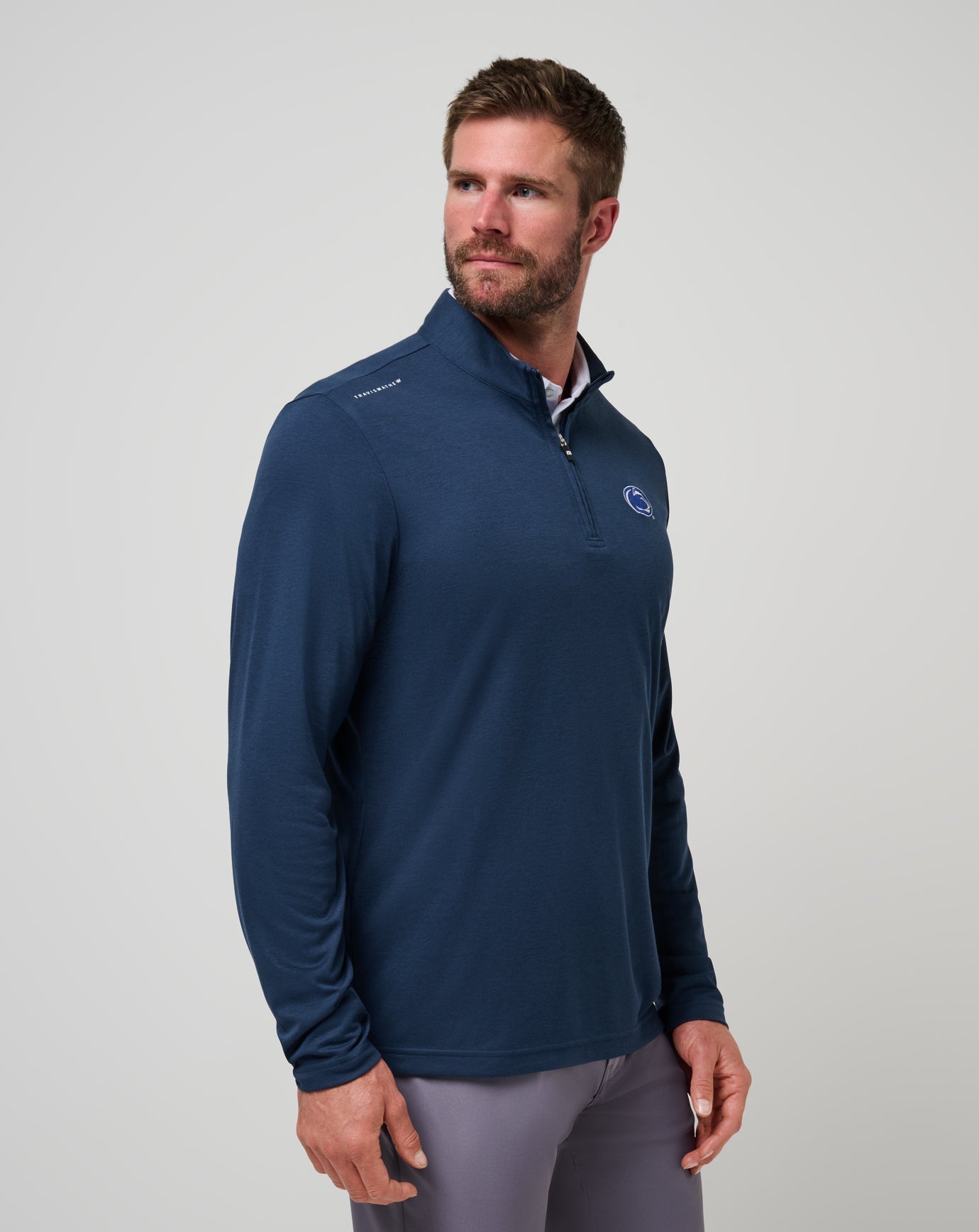 Navy Travis Mathew PSU Time To Tailgate Quarter Zip