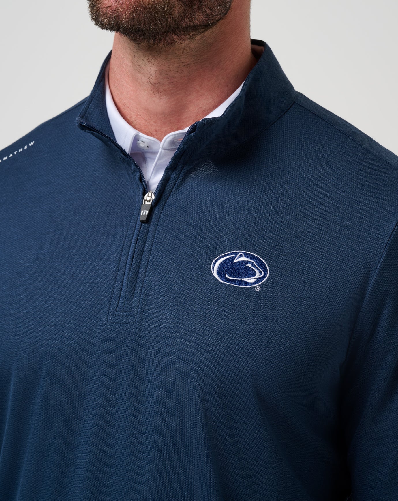 Navy Travis Mathew PSU Time To Tailgate Quarter Zip