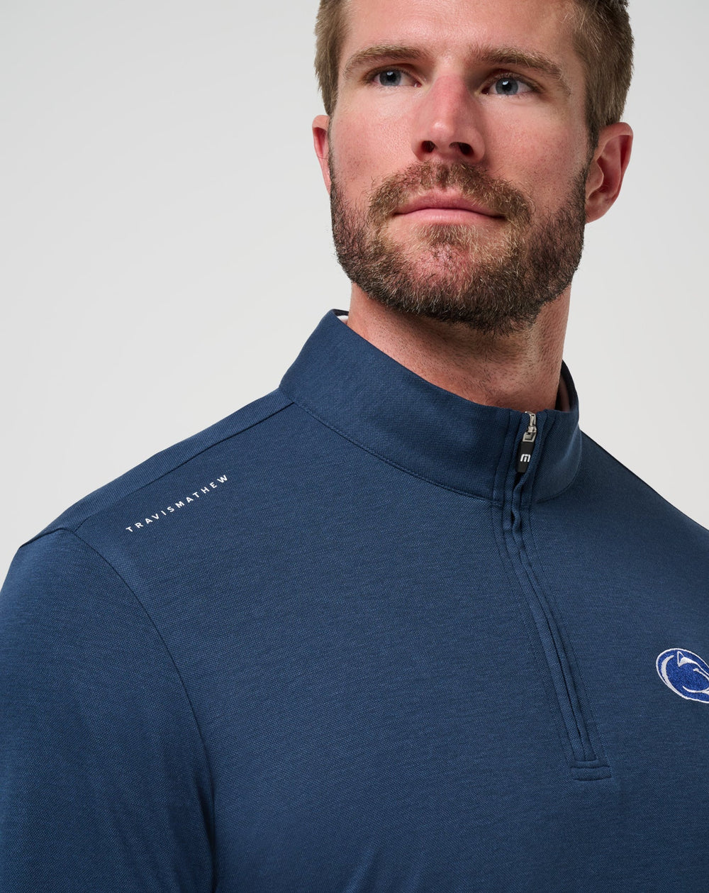 Navy Travis Mathew PSU Time To Tailgate Quarter Zip