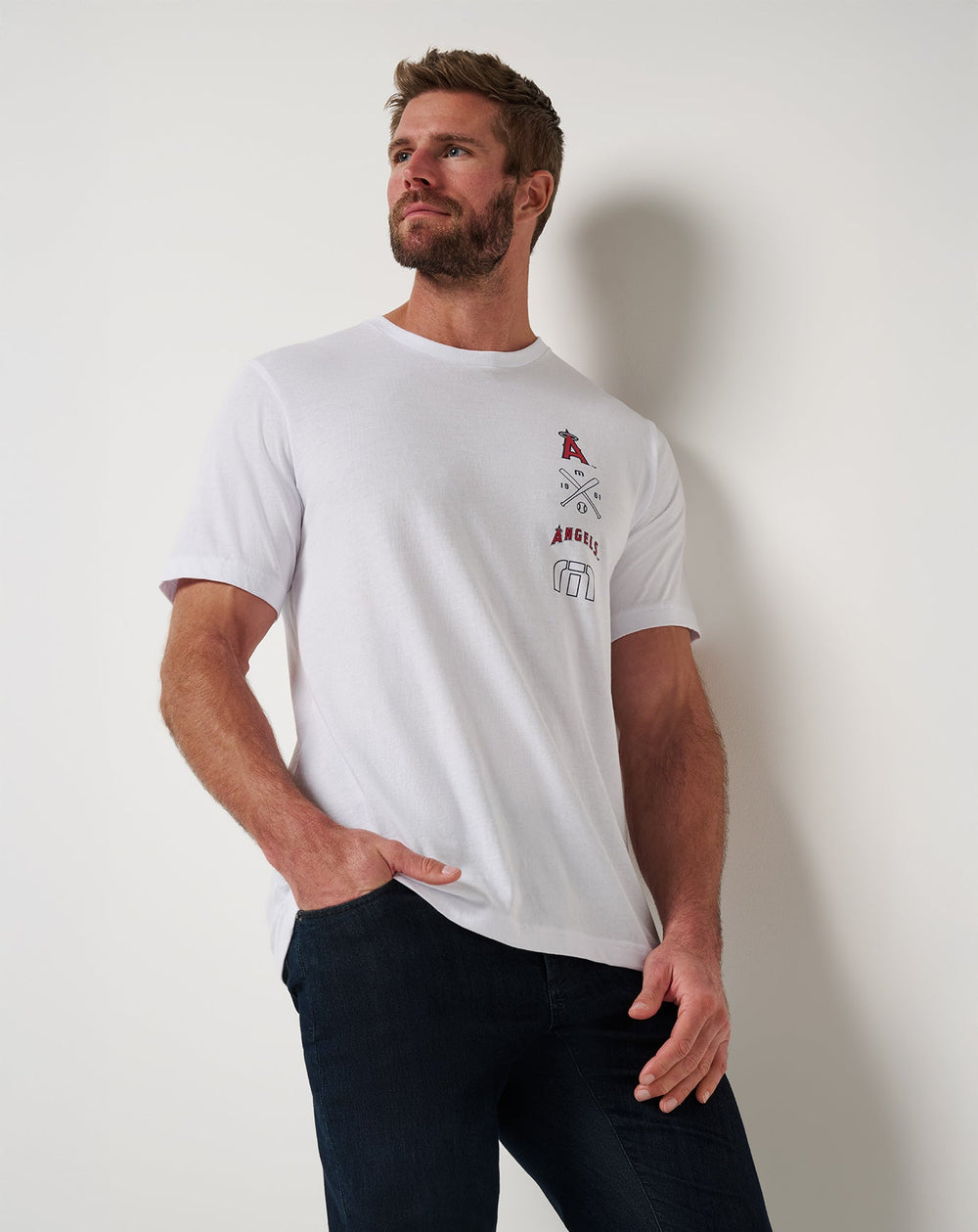 White Travis Mathew Los Angeles Angels Sunset Slam 2.0 Tee